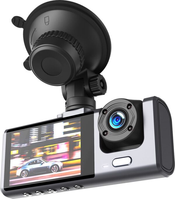 6920680857432-3 XO XJ03 Front and Rear Dual Camera Car Recorder 1080 HD Video Black