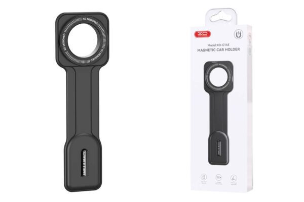 XO C145 90° Bending Velcro Magnetic Cell Phone Holder Black