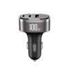 XO CC61 Smart Car Charger (Apple Output) 100W /USB-A(30W)+Type-C(45W)+Lightning(25W) Silver
