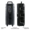 XO F55 Boat Boat 8" Dual Speaker RGB Bluetooth Speaker 20W (with Remote Control + Wired Mic*1) Black