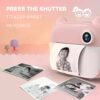 6920680858477 XO XJ04 front and rear dual camera children's printing camera (Free 3 Rolls of Thermal Paper) pink
