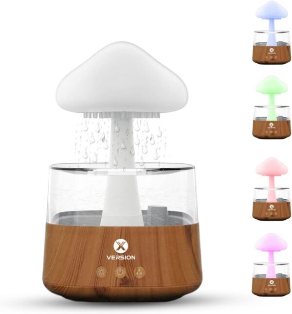 XO HF10 Raining Clouds Colorful Lights Humidifier Aromatherapy Diffuser (EU) White