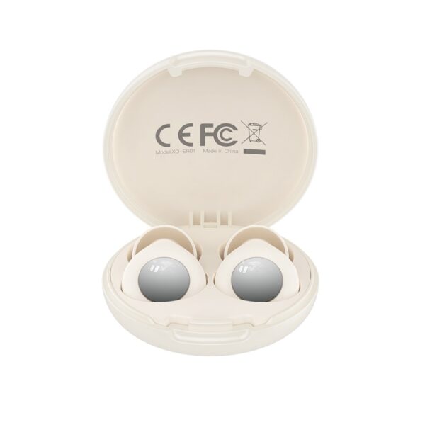 XO ER01 Sleep Noise-Isolating Earplugs (4 pairs of bowl-shaped ear caps + 1 lanyard) White