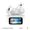 XO X36 Smart Screen ANC Active Noise Cancellation TWS Bluetooth Headset White