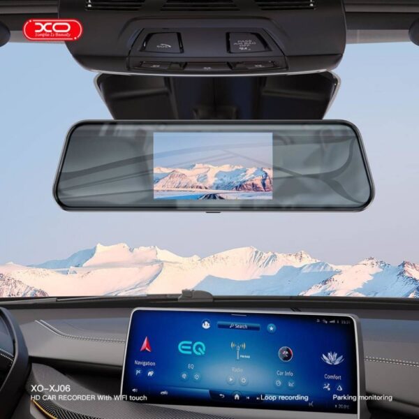 XO XJ06 Intelligent Rearview Mirror 5-inch Car Recorder with WiFi With Touch (No Card) Black