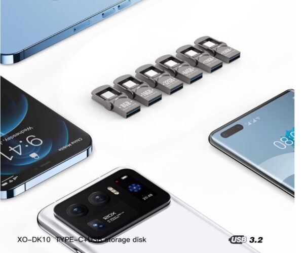 6920680862429-2 XO DK10 USB3.2 +Type-c 32G Tranish