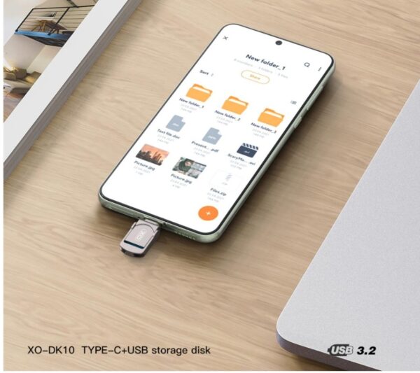 6920680862429-3 XO DK10 USB3.2 +Type-c 32G Tranish