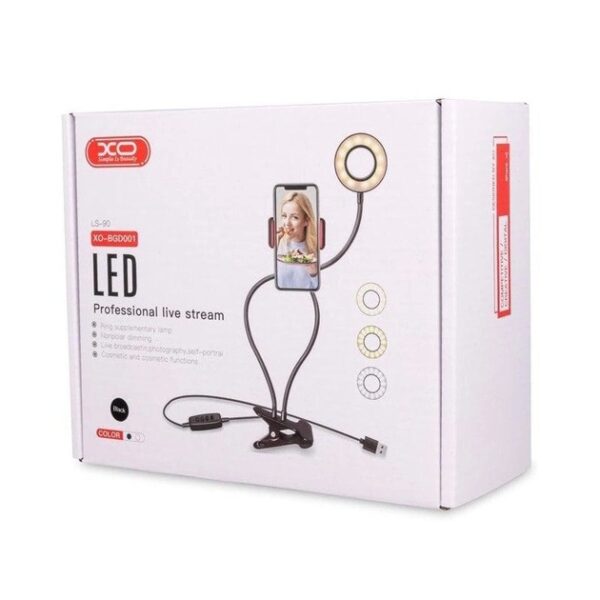6920680868759-3 XO BGD001 /LS-90 3.5 inch Supplementary light for website broadcast (single lamp holder) Black