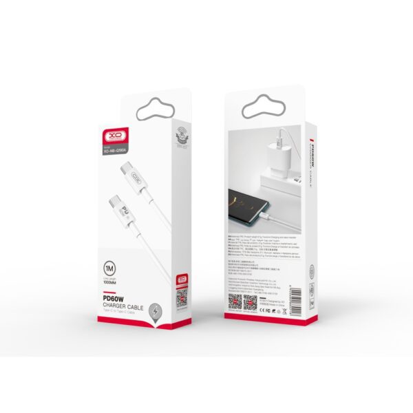 XO NB-Q190A Type-c to Type-c 60W  1M White