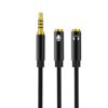 6920680880881-2 XO NB-R197 2 IN 1 3.5mm to audio+microphone converter Black