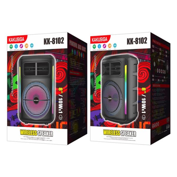 KAKUSIGA KK-8102 YUBO colorful light wireless speaker Black