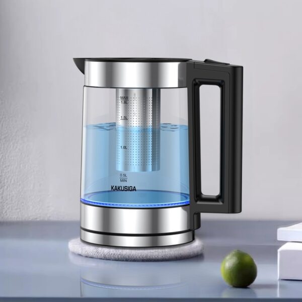 6921042139265 KAKUSIGA KSC-1507 BIYUAN high boron glass electric kettle(EU) Silver