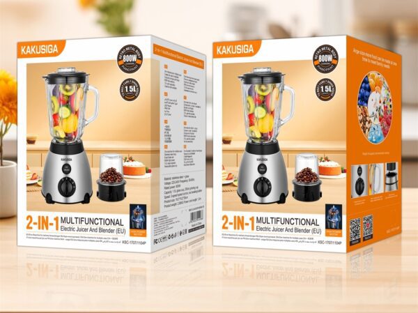 Kakusiga KSC-1707 POFENG Series 2-in-1 Multifunctional Electric Juicing Blender（EU） Silver