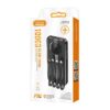 Jokade JG032 KEMAN series 22.5W+PD20W fully compatible mobile power bank with wire (10000mAh) Black