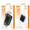 Jokade JG038 SHENGYUAN Series Four-wire Lighting Power Bank (10000mAh) Black