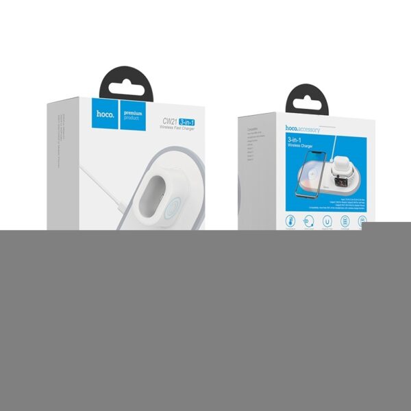 6931474706560-6-2.jpg Hoco CW21 Wisdom 3-in-1 wireless charger white