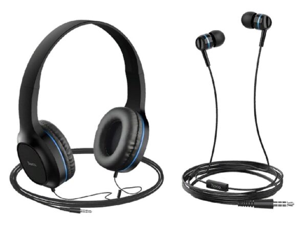 6931474709639-2 Hoco W24 Enlighten headphones with mic set gold