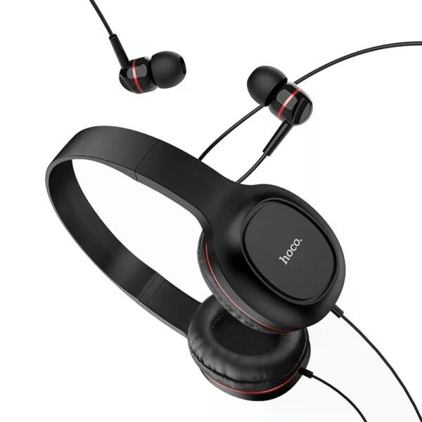 6931474709639-3 Hoco W24 Enlighten headphones with mic set gold