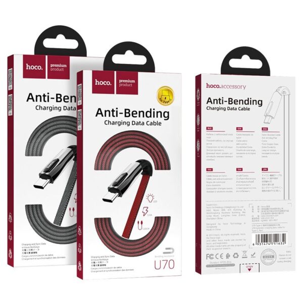 Hoco U70 Splendor charging data cable for Type-C dark gray