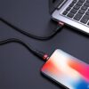 Hoco U72 Forest Silicone charging cable for iP black
