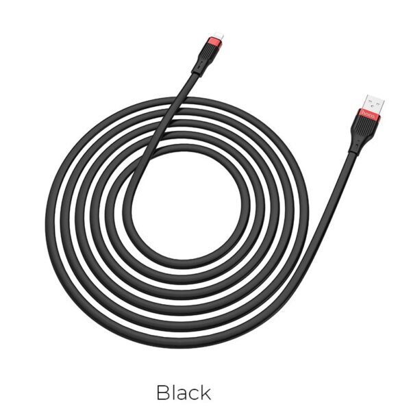 Hoco U72 Forest Silicone charging cable for iP black