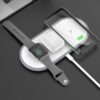 Hoco CW24 Handsome 3-in-1 wireless fast charger white