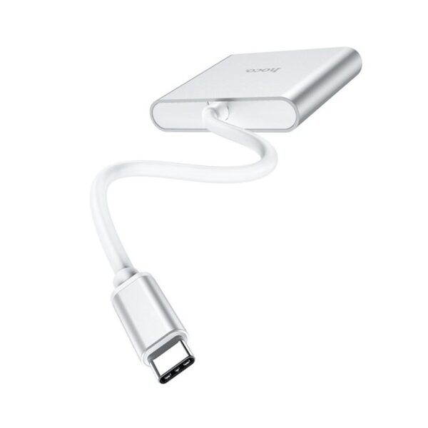 6931474725790-2 Hoco HB14 Easy use Type-C adapter(Type-C to USB3.0+HDTV+PD) silver