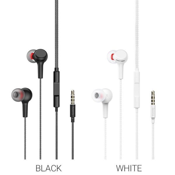 Hoco M78 El Placer universal earphones with microphone white