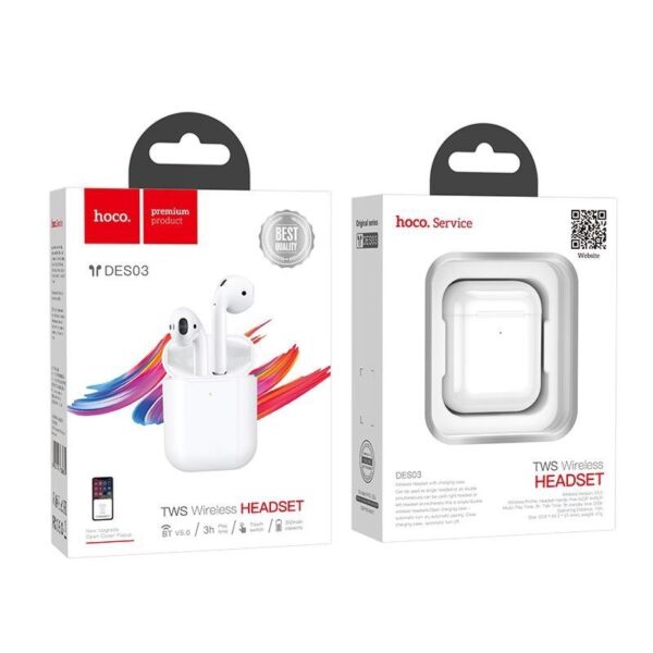 Hoco DES03 wireless headset white