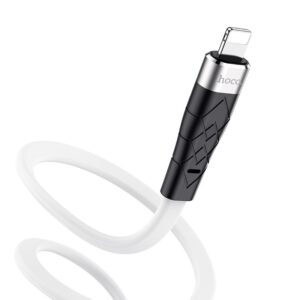 Hoco X53 Angel silicone charging data cable for iP white