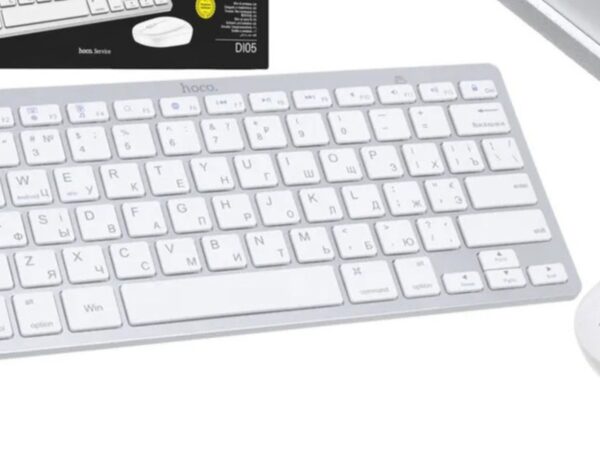 Hoco DI05 BT wireless keyboard and mouse set(russian version) white