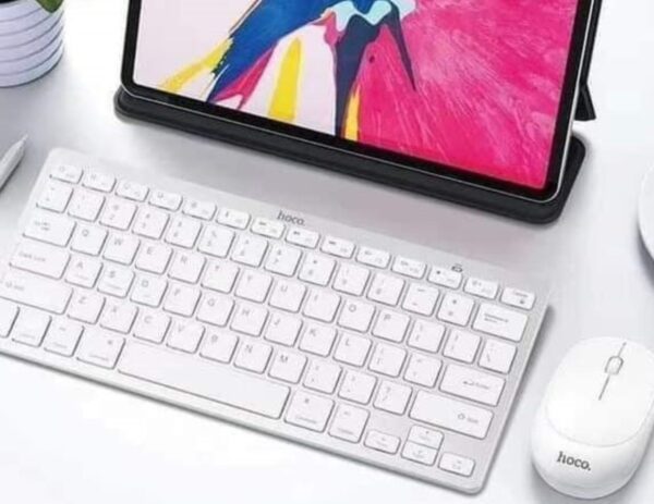 Hoco DI05 BT wireless keyboard and mouse set(russian version) white