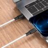Hoco X21 Plus Silicone PD charging data cable for iP black and white