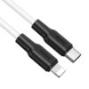 Hoco X21 Plus Silicone PD charging data cable for iP black and white