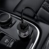 6931474742544 Hoco Z42 Light road dual port digital display PD20W+QC3.0 car charger black