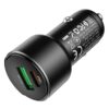 6931474742544-4 Hoco Z42 Light road dual port digital display PD20W+QC3.0 car charger black