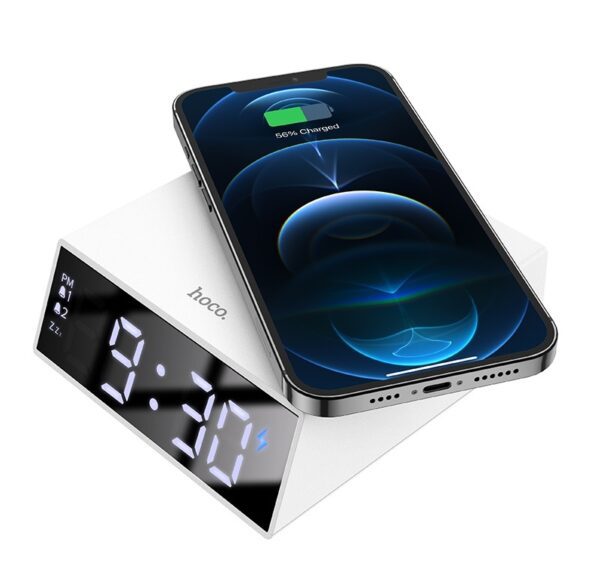 6931474742865 Hoco DCK1 Clock with Wirelss Charging (Plastic verison)
