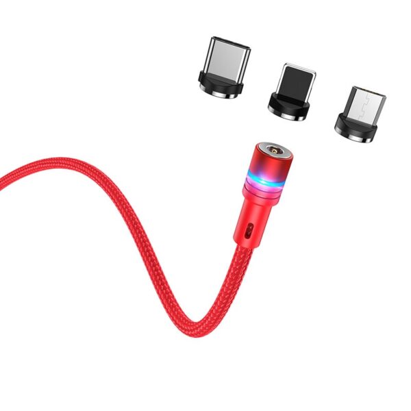 Hoco U98 3-in-1 Sunway multi-functional magnetic charging cable(Lightning/Micro/Type-C)