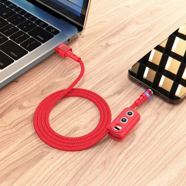 Hoco U98 3-in-1 Sunway multi-functional magnetic charging cable(Lightning/Micro/Type-C)