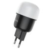 Hoco C87A Sparkle dual port night light charger(EU) black
