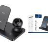 Hoco CW33 Ultra-Charge 3-in-1 vertical wireless fast charger black