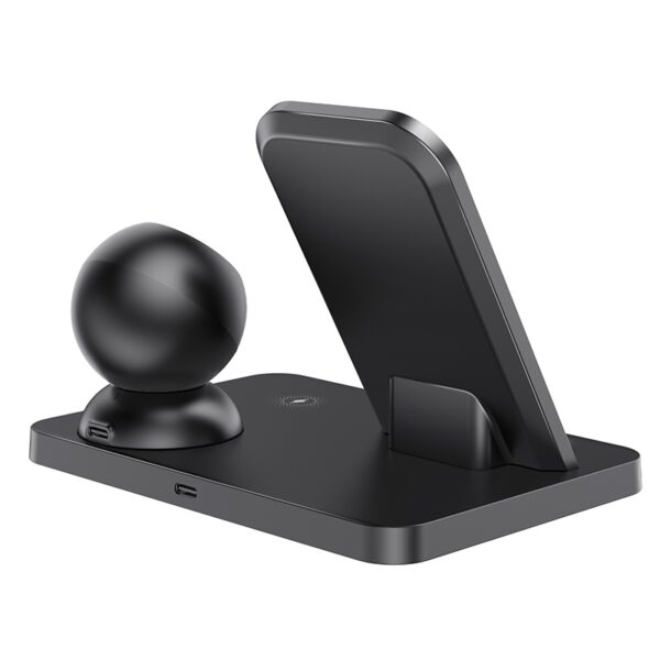 Hoco CW33 Ultra-Charge 3-in-1 vertical wireless fast charger black