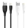 Hoco X61 Ultimate silicone charging data cable for iP black