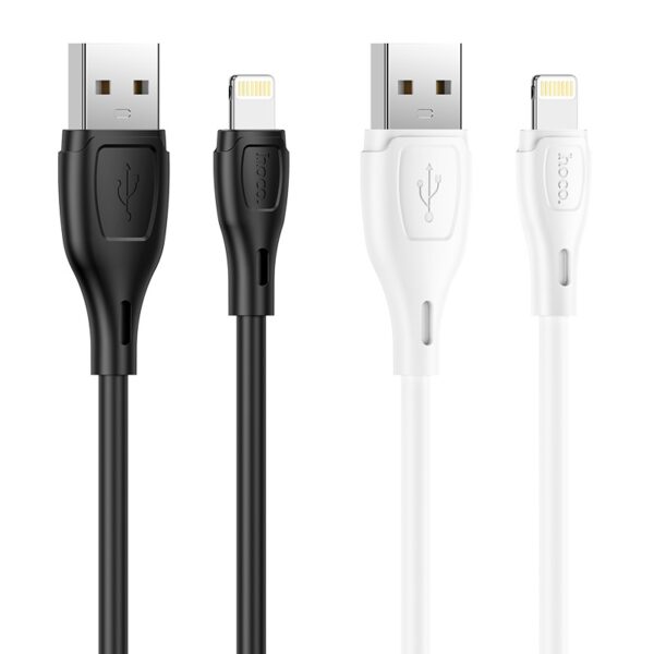 Hoco X61 Ultimate silicone charging data cable for iP black