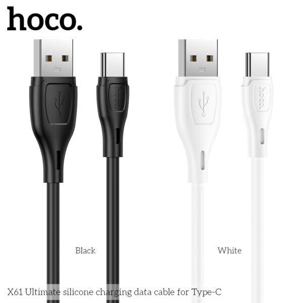 Hoco X61 Ultimate silicone charging data cable for Type-C black