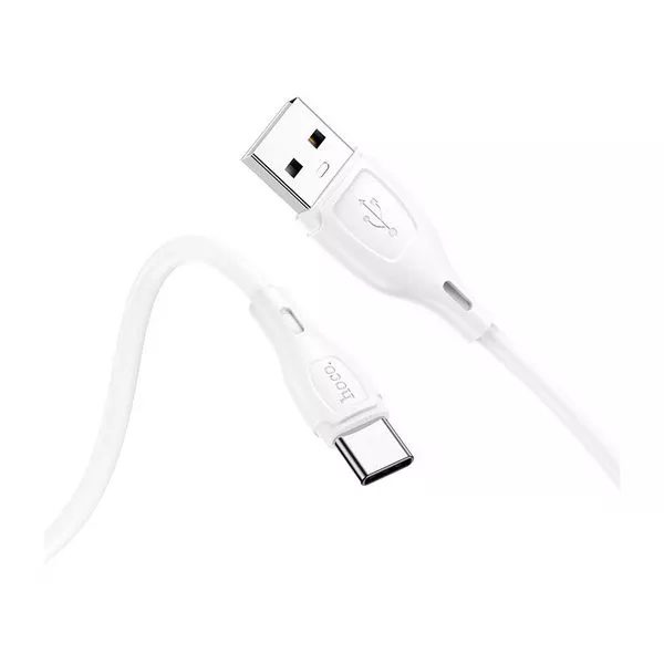 Hoco X61 Ultimate silicone charging data cable for Type-C white