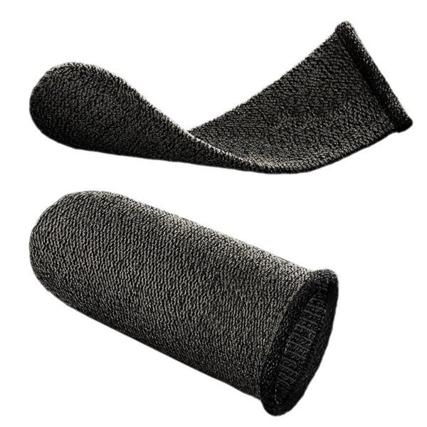 6931474750297-3 Hoco GM4 Phantom Superconducting fiber mobile game finger cots(silver Fiber) black and silver