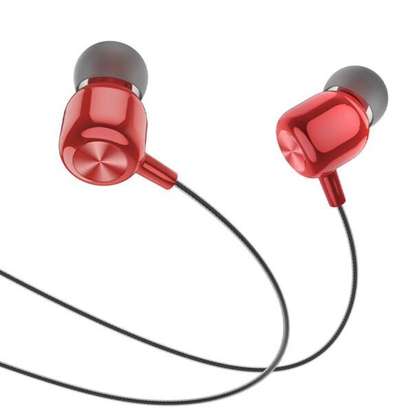 Hoco M87 String wired earphones with with microphone red flame