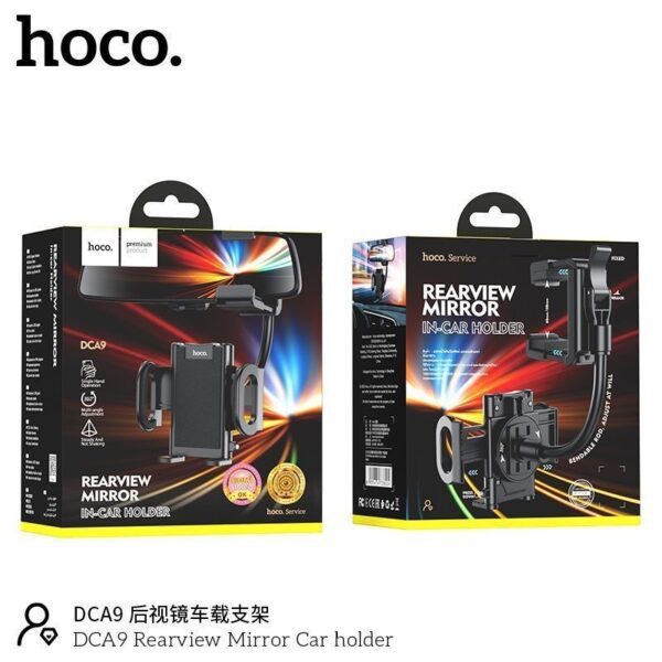 Hoco DCA9 Rearview mirror car holder black
