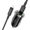 6931474757258-2 Hoco Z44 Leading PD20W+QC3.0 car charger set(Type-C to iP) black